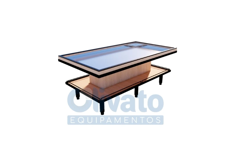 Expositor Central para Hortifruti - 2 Níveis