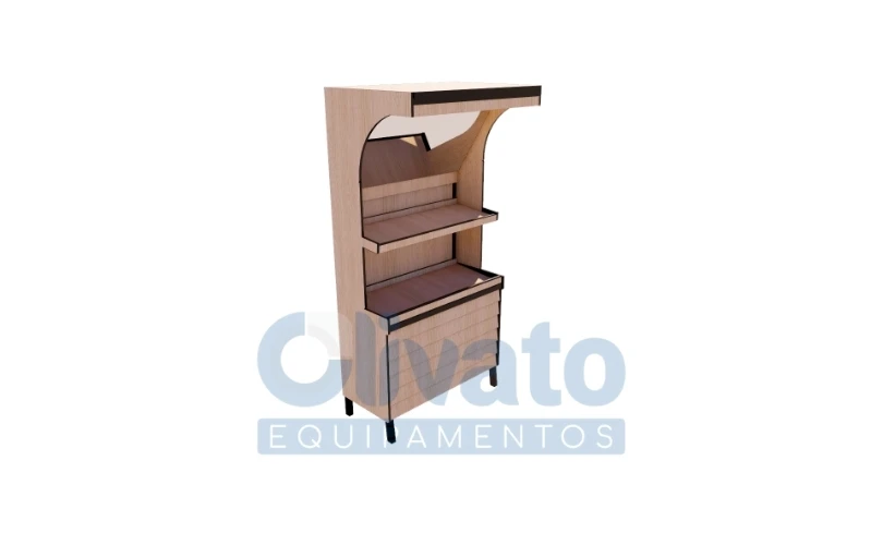 Expositor Lateral para Hortifruti - 2 Níveis